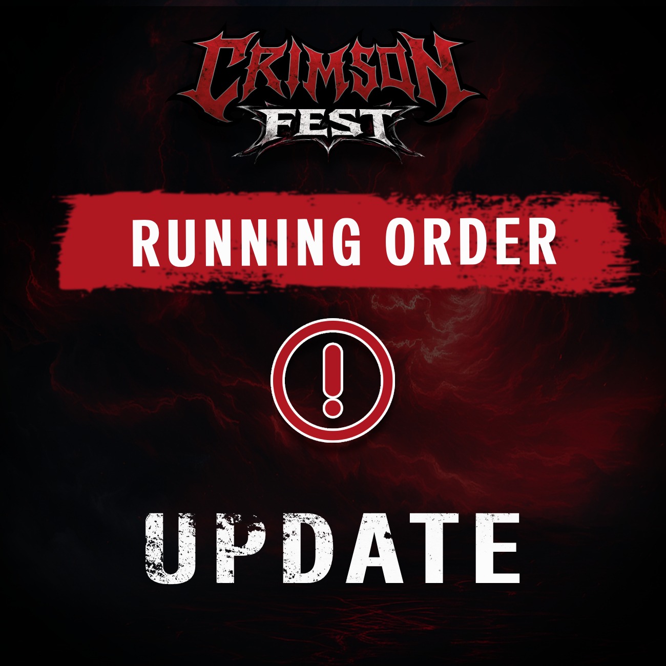 Du betrachtest gerade Line-Up & Running Order Update !